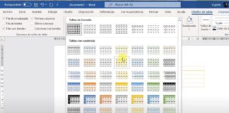 Auto formato de tablas en Word